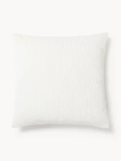 Online Funda de cojín de terciopelo de estructura lineal fina Fiona Cojines Decorativos|Mantas