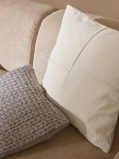 Online Funda de cojín de terciopelo de estructura lineal fina Fiona Cojines Decorativos|Mantas