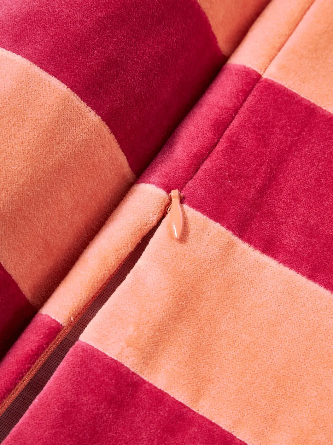 Mantas|Cojines Decorativos>Westwing Collection Funda de cojín de terciopelo patchwork Remus Melocotón, rosa