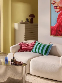 Mantas|Cojines Decorativos>Westwing Collection Funda de cojín de terciopelo patchwork Remus Azul, verde oscuro