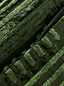 Hot Funda de cojín de terciopelo con bordado de chenilla Stormi Mantas|Cojines Decorativos