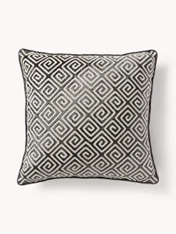 Outlet Funda de cojín de terciopelo con bordado de chenilla Solenne Mantas|Cojines Decorativos