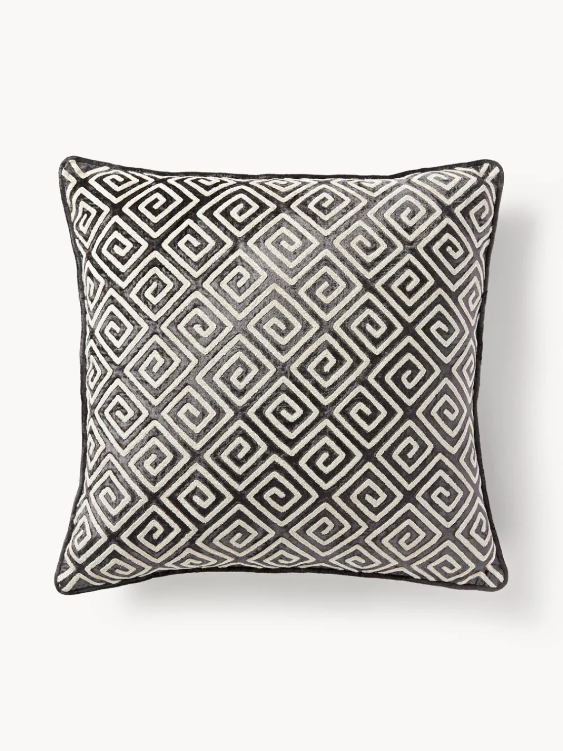 Outlet Funda de cojín de terciopelo con bordado de chenilla Solenne Mantas|Cojines Decorativos