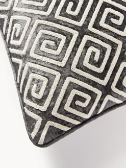 Outlet Funda de cojín de terciopelo con bordado de chenilla Solenne Mantas|Cojines Decorativos