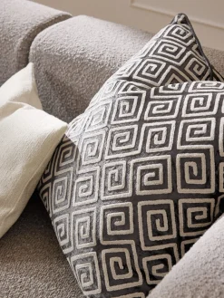 Outlet Funda de cojín de terciopelo con bordado de chenilla Solenne Mantas|Cojines Decorativos