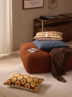 Outlet Funda de cojín de viscosa estampada en tejido jacquard Eddie Cojines Decorativos|Mantas