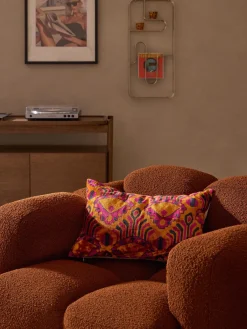 Clearance Funda de cojín de viscosa estampada en tejido jacquard Dima Mantas|Cojines Decorativos