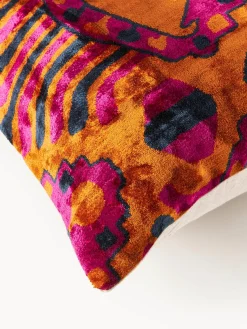 Clearance Funda de cojín de viscosa estampada en tejido jacquard Dima Mantas|Cojines Decorativos