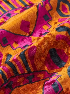 Clearance Funda de cojín de viscosa estampada en tejido jacquard Dima Mantas|Cojines Decorativos