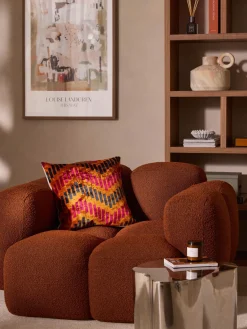 Outlet Funda de cojín de viscosa estampada en tejido jacquard Danelle Cojines Decorativos|Mantas