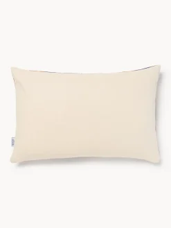 Cojines Decorativos|Mantas>Les Ottomans Funda de cojín decorativo de seda con estampado abstracto Silky Naranja, lila, blanco