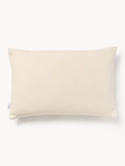 Cojines Decorativos|Mantas>Les Ottomans Funda de cojín decorativo de seda con estampado abstracto Silky Rojo, tonos azules, blanco