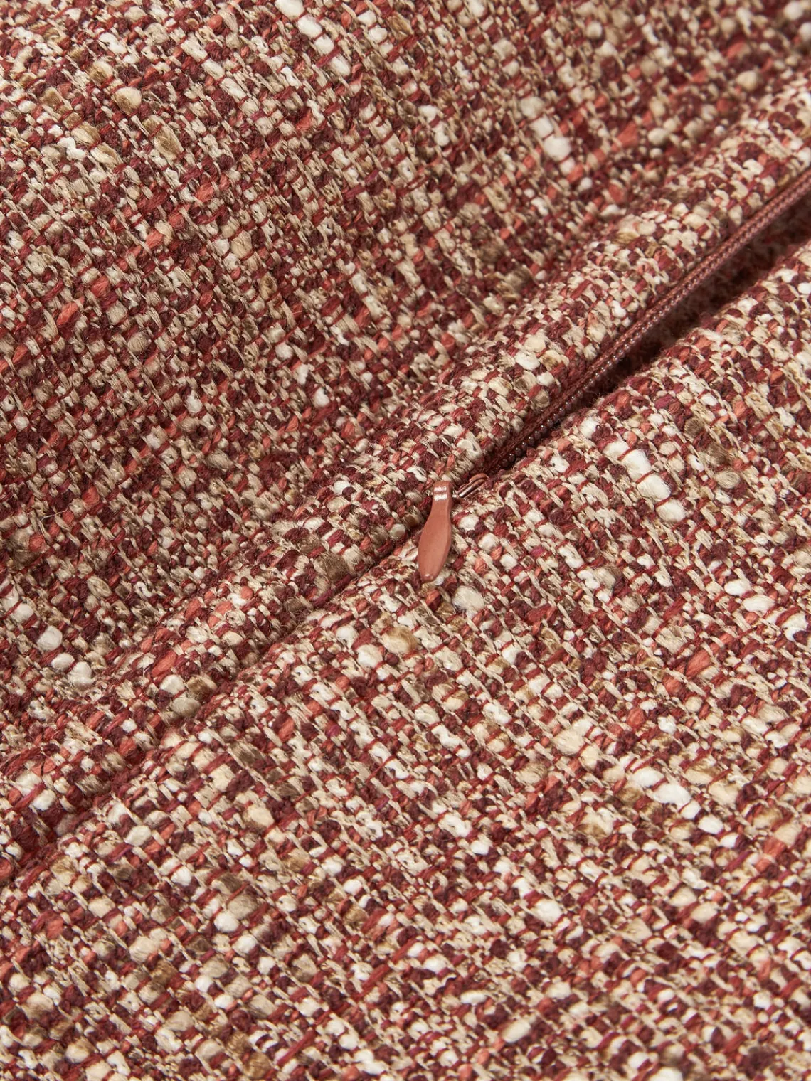 Mantas|Cojines Decorativos>Westwing Collection Funda de cojín en bouclé Talea Rojo óxido