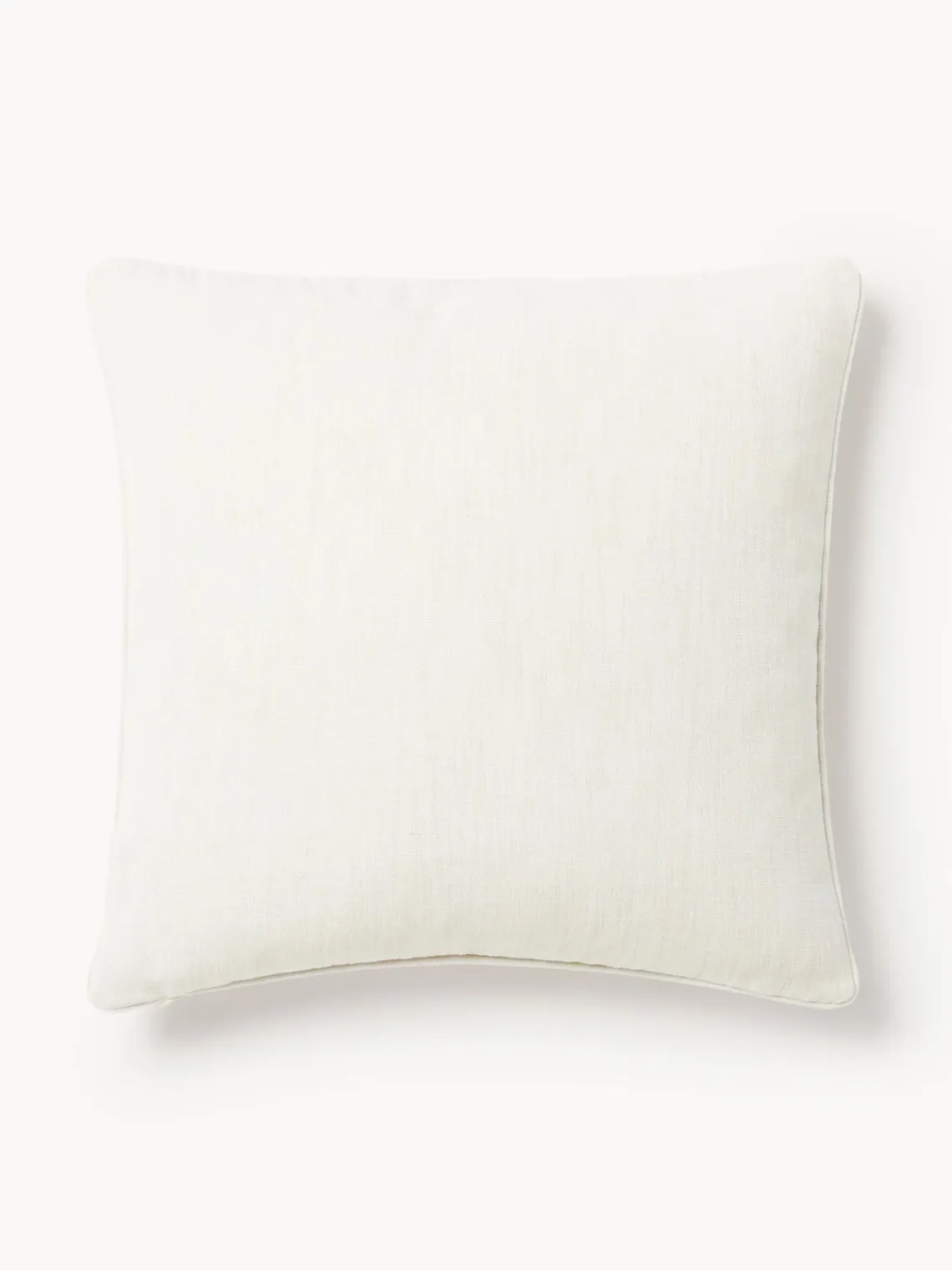 Cojines Decorativos|Mantas>Westwing Collection Funda de cojín en tejido bouclé con ribete Aya Blanco crema