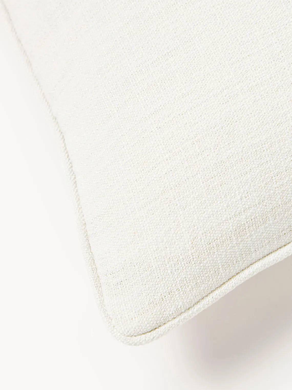 Cojines Decorativos|Mantas>Westwing Collection Funda de cojín en tejido bouclé con ribete Aya Blanco crema