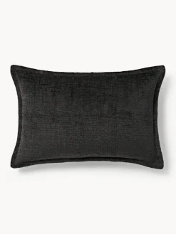 Mantas|Cojines Decorativos>Westwing Collection Funda de cojín en tejido bouclé Shannon S 40x60 Bouclé negro