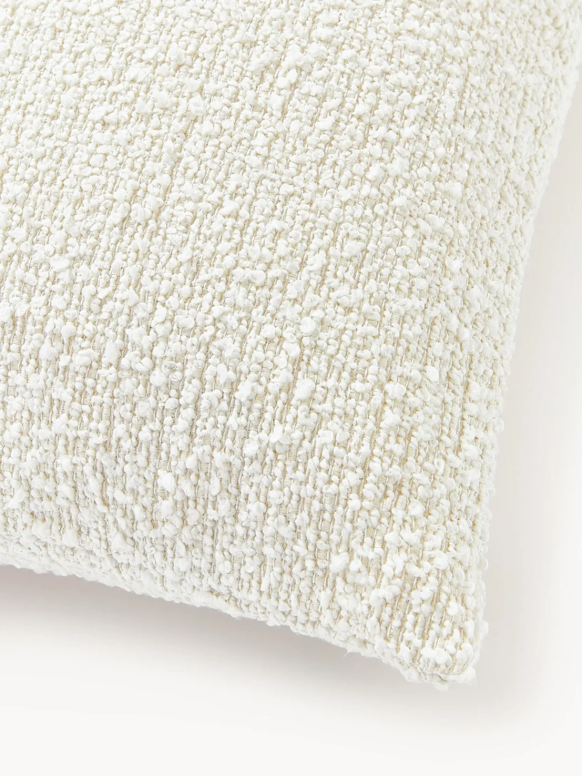 Mantas|Cojines Decorativos>Westwing Collection Funda de cojín en tejido bouclé Bellamie Bouclé blanco
