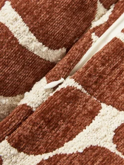 Mantas|Cojines Decorativos></noscript>Westwing Collection Funda de cojín en tejido bouclé y chenilla Nenda Terracota, blanco Off White