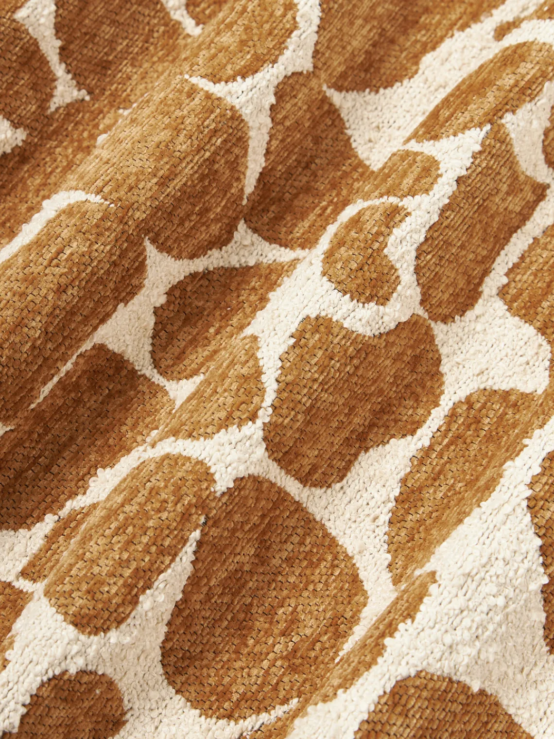 Cojines Decorativos|Mantas>Westwing Collection Funda de cojín en tejido bouclé y chenilla Nenda Naranja, blanco Off White