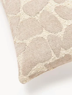 Cojines Decorativos|Mantas>Westwing Collection Funda de cojín en tejido bouclé y chenilla Nenda Beige, blanco Off White