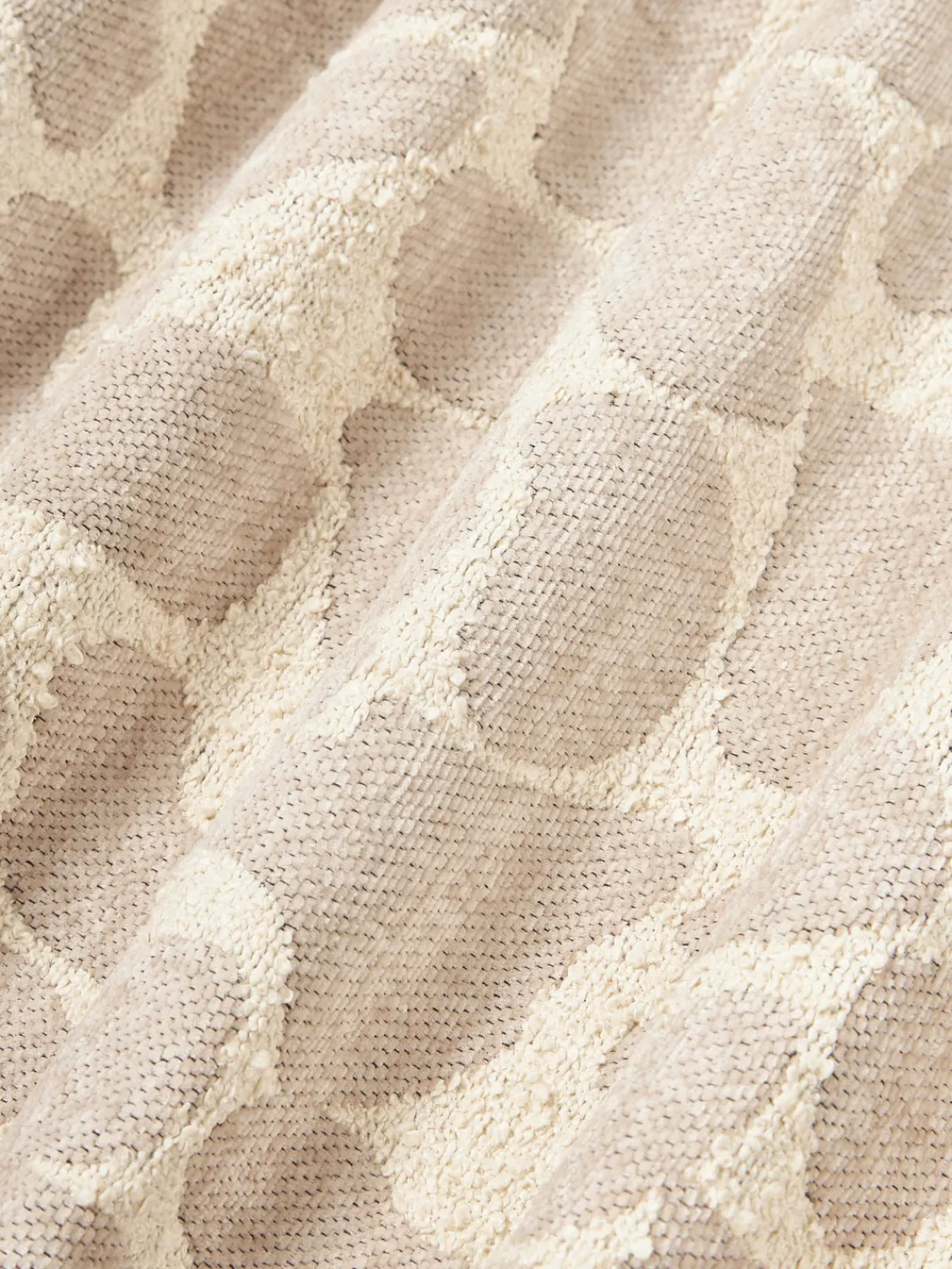 Cojines Decorativos|Mantas>Westwing Collection Funda de cojín en tejido bouclé y chenilla Nenda Beige, blanco Off White