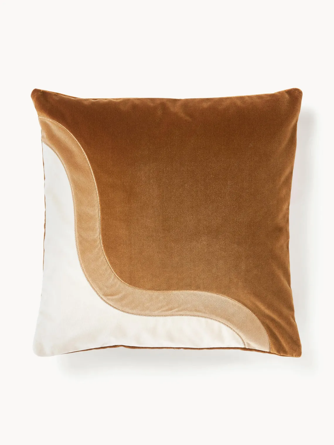 Cojines Decorativos|Mantas>Westwing Collection Funda de cojín estampada Vila Tonos marrones, blanco Off White