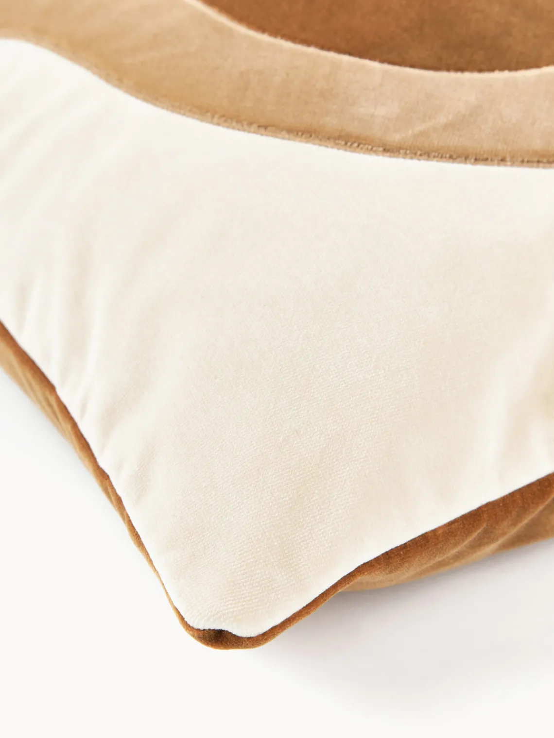 Cojines Decorativos|Mantas>Westwing Collection Funda de cojín estampada Vila Tonos marrones, blanco Off White