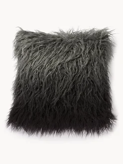 Cojines Decorativos|Mantas>Westwing Collection Funda de cojín mullida degradada Dolly Tonos grises