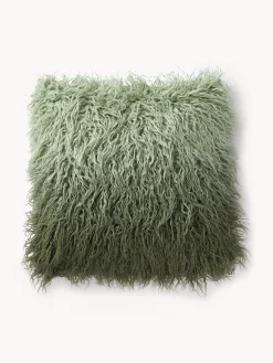 Cojines Decorativos|Mantas>Westwing Collection Funda de cojín mullida degradada Dolly Tonos verdes