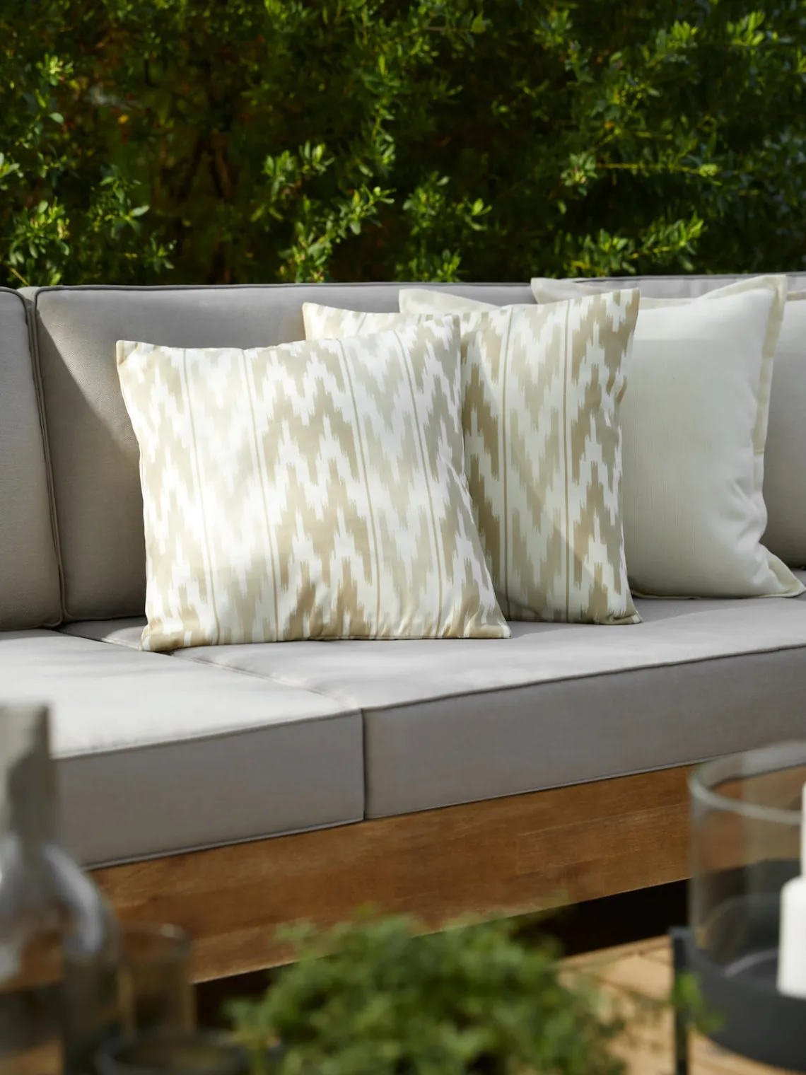 Clearance Funda de cojín para exterior con estampado ikat Maillot Cojines De Exterior|Cojines Decorativos