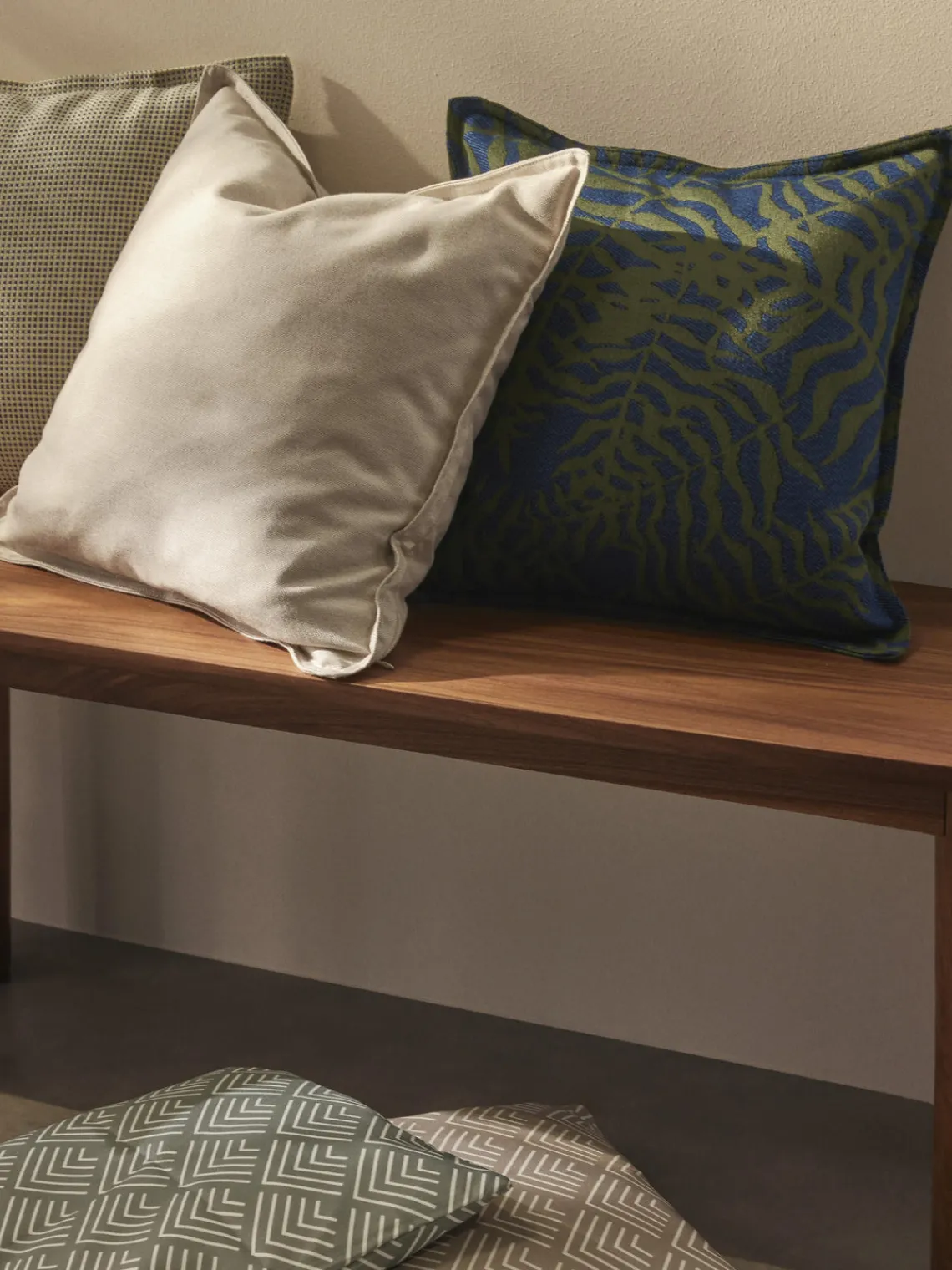 Mantas|Cojines De Exterior>Westwing Collection Funda de cojín para exterior Ortun Beige claro