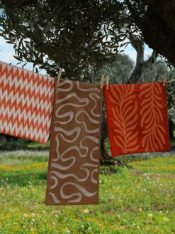 Mantas|Cojines De Exterior>Westwing Collection Funda de cojín para exterior decorativa Aryna Terracota, naranja