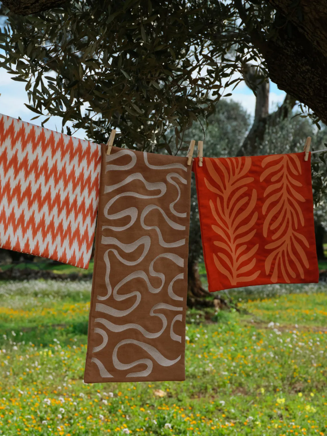 Mantas|Cojines De Exterior>Westwing Collection Funda de cojín para exterior decorativa Aryna Terracota, naranja