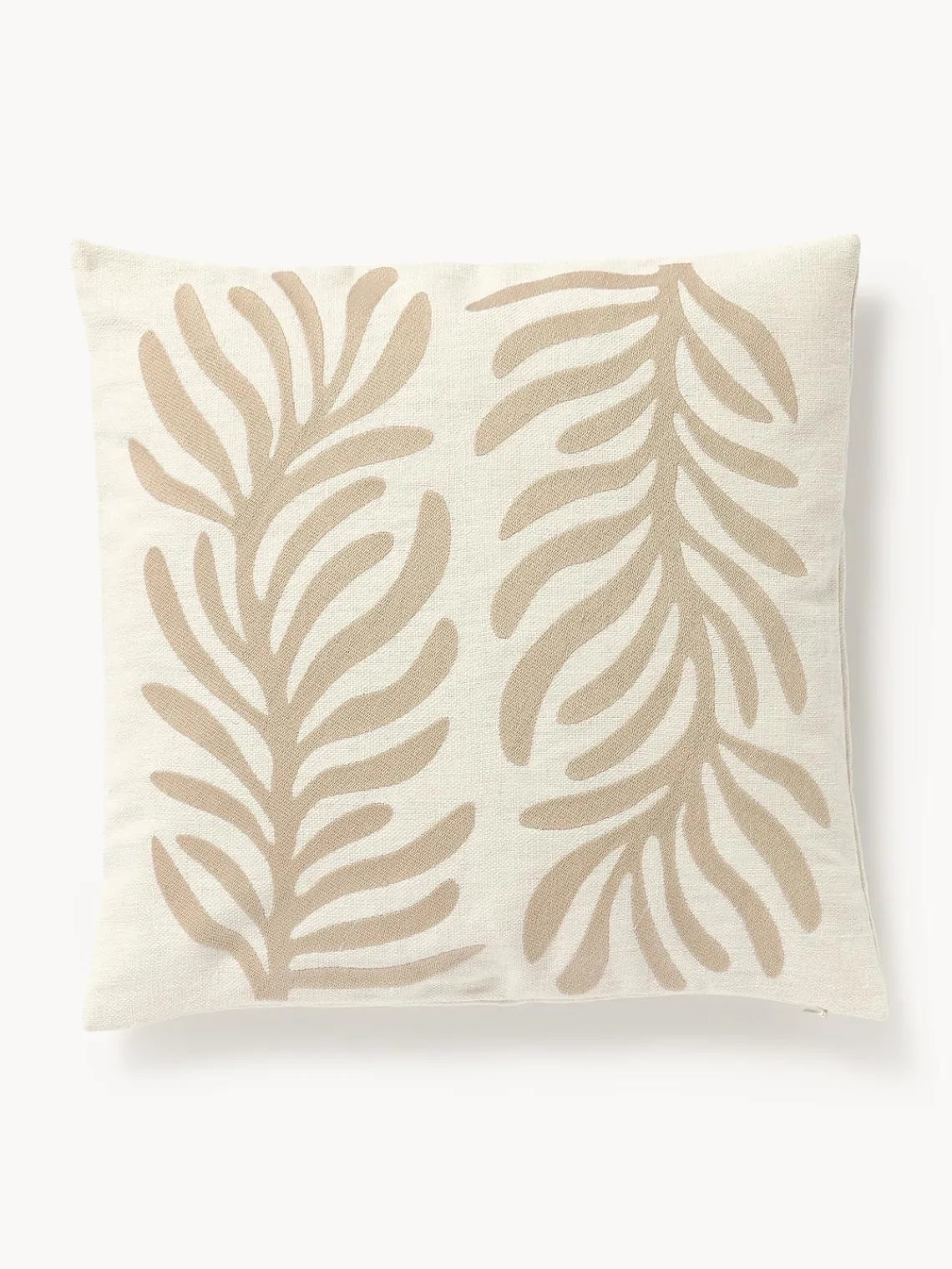 Mantas|Cojines De Exterior>Westwing Collection Funda de cojín para exterior con adorno decorativo Aryna Blanco Off White, beige