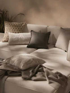 Mantas|Cojines De Exterior>Westwing Collection Funda de cojín para exterior con adorno decorativo Aryna Blanco Off White, beige