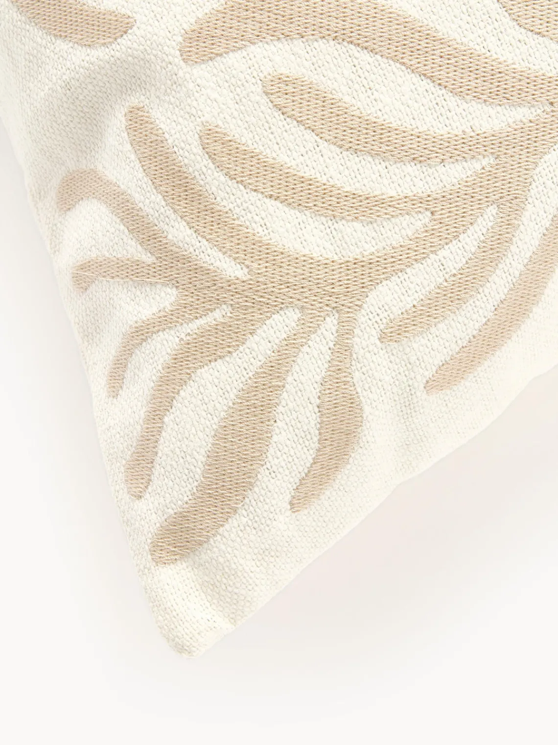 Mantas|Cojines De Exterior>Westwing Collection Funda de cojín para exterior con adorno decorativo Aryna Blanco Off White, beige