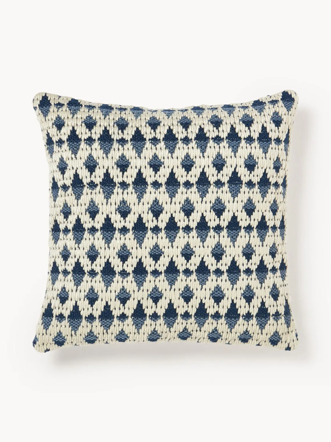 Cojines De Exterior|Cojines Decorativos>Westwing Collection Funda de cojín para exterior con tejido estampado Yamir Tonos azules, blanco Off White