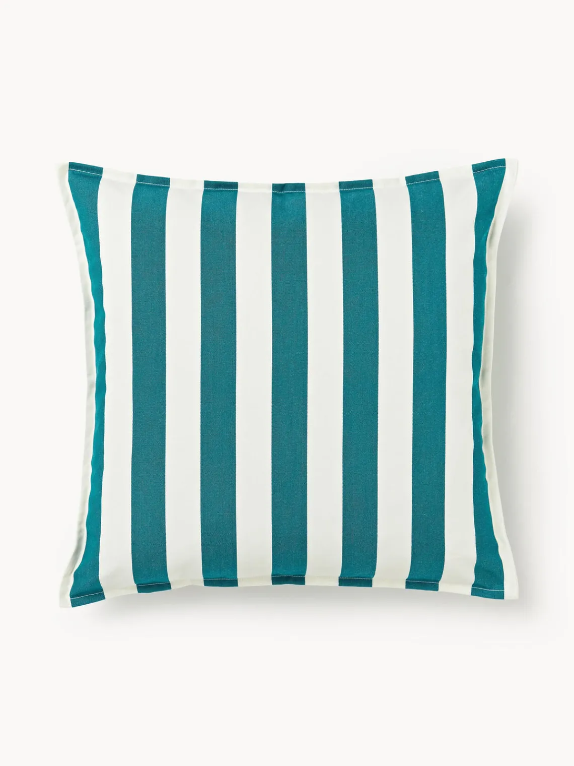 Mantas|Cojines De Exterior>Westwing Collection Funda de cojín para exterior Cosby Blanco, verde turquesa