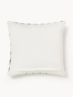 Cojines De Exterior|Cojines Decorativos>Westwing Collection Funda de cojín para exterior con tejido estampado Yamir Tonos verdes, blanco Off White