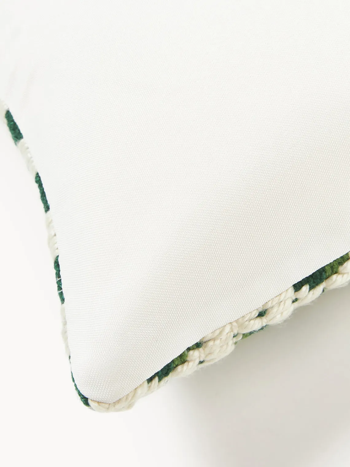 Cojines De Exterior|Cojines Decorativos>Westwing Collection Funda de cojín para exterior con tejido estampado Yamir Tonos verdes, blanco Off White