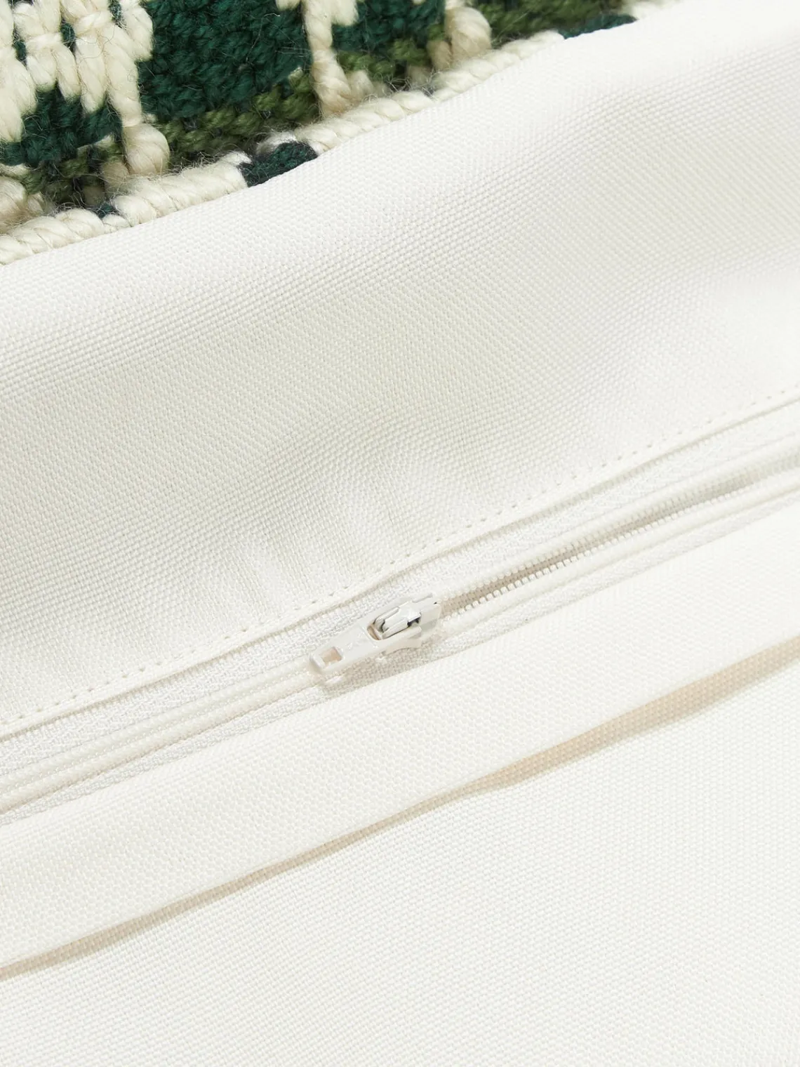 Cojines De Exterior|Cojines Decorativos>Westwing Collection Funda de cojín para exterior con tejido estampado Yamir Tonos verdes, blanco Off White