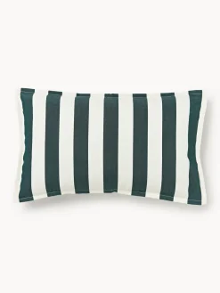 Mantas|Cojines De Exterior>Westwing Collection Funda de cojín para exterior Cosby Blanco, azul petróleo