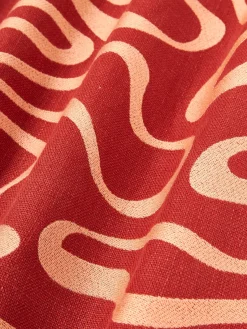 New Funda de cojín para exterior con estampado de ondas bordadas Shanti Cojines De Exterior|Cojines Decorativos