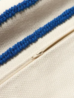 Sale Funda de cojín reversible con inscripción bordada Blah Blah Mantas|Cojines Decorativos