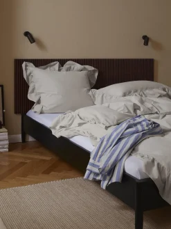 Mantas|Fundas Nórdicas>Westwing Collection Funda nórdica de algodón con volantes Louane Beige claro