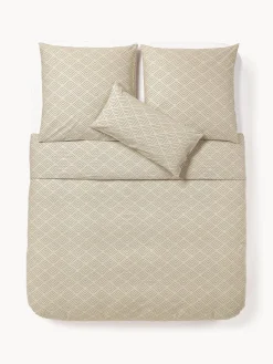 Fundas Nórdicas|Mantas>Westwing Collection Funda nórdica de algodón estampado Milano Beige