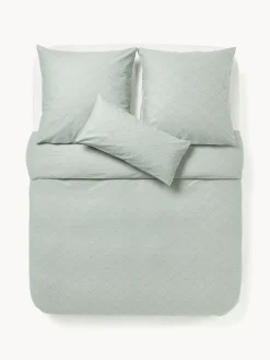 Fundas Nórdicas|Mantas>Westwing Collection Funda nórdica de algodón estampado Milano Verde salvia