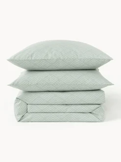 Fundas Nórdicas|Mantas></noscript>Westwing Collection Funda nórdica de algodón estampado Milano Verde salvia