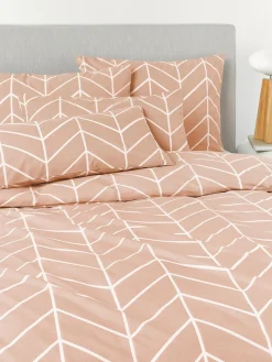 Fundas Nórdicas|Mantas>Westwing Collection Funda nórdica de algodón estampada Mirja Melocotón