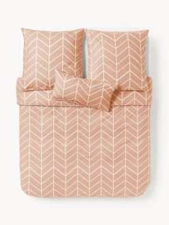 Fundas Nórdicas|Mantas>Westwing Collection Funda nórdica de algodón estampada Mirja Melocotón